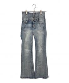 GYDA（ジェイダ）の古着「High Waist BACK Cross Flare Pants」｜インディゴ