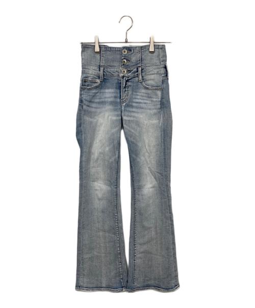GYDA（ジェイダ）GYDA (ジェイダ) High Waist BACK Cross Flare Pants インディゴ サイズ:Sの古着・服飾アイテム