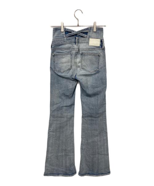 GYDA（ジェイダ）GYDA (ジェイダ) High Waist BACK Cross Flare Pants インディゴ サイズ:Sの古着・服飾アイテム