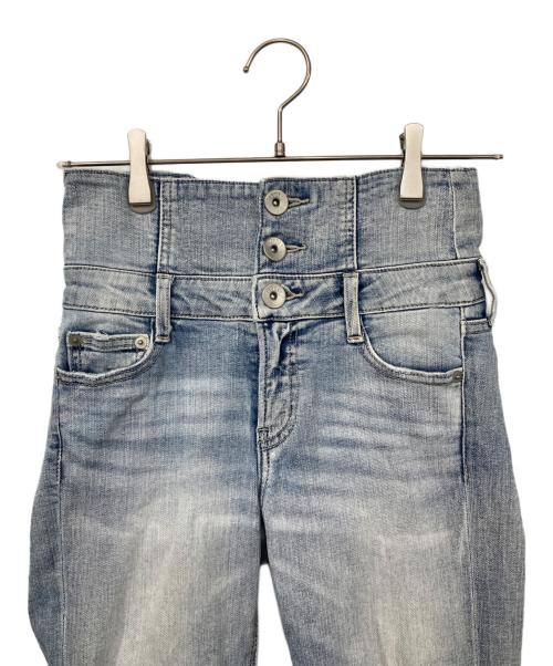 GYDA（ジェイダ）GYDA (ジェイダ) High Waist BACK Cross Flare Pants インディゴ サイズ:Sの古着・服飾アイテム