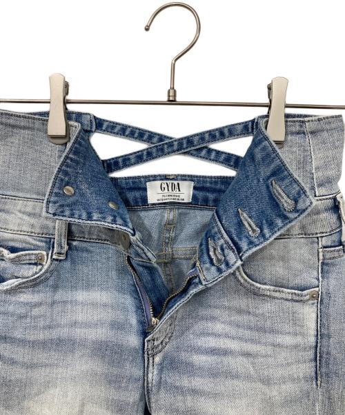 GYDA（ジェイダ）GYDA (ジェイダ) High Waist BACK Cross Flare Pants インディゴ サイズ:Sの古着・服飾アイテム