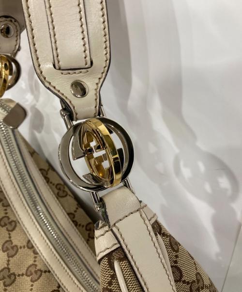 GUCCI（グッチ）GUCCI (グッチ) GGツインズワンショルダーバッグ ベージュの古着・服飾アイテム