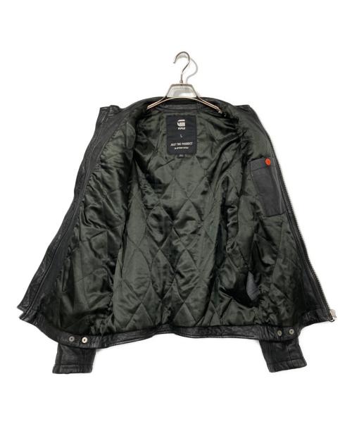 G-STAR RAW（ジースターロゥ）G-STAR RAW (ジースターロゥ) MOWER LEATHER JKT ブラック サイズ:Lの古着・服飾アイテム