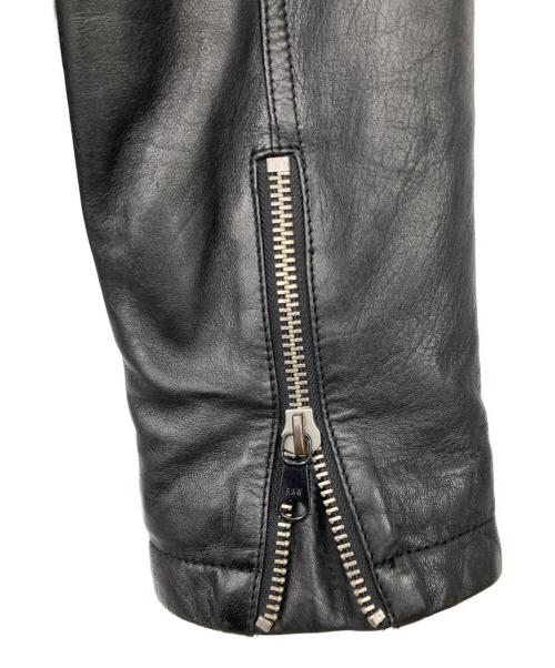 G-STAR RAW（ジースターロゥ）G-STAR RAW (ジースターロゥ) MOWER LEATHER JKT ブラック サイズ:Lの古着・服飾アイテム