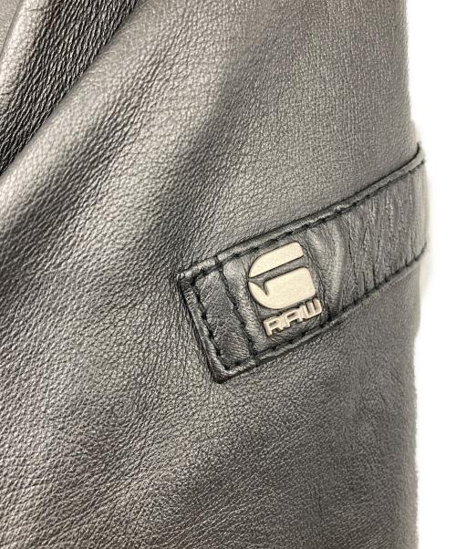 G-STAR RAW（ジースターロゥ）G-STAR RAW (ジースターロゥ) MOWER LEATHER JKT ブラック サイズ:Lの古着・服飾アイテム