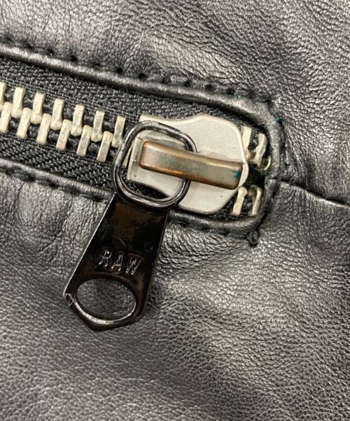 G-STAR RAW（ジースターロゥ）G-STAR RAW (ジースターロゥ) MOWER LEATHER JKT ブラック サイズ:Lの古着・服飾アイテム