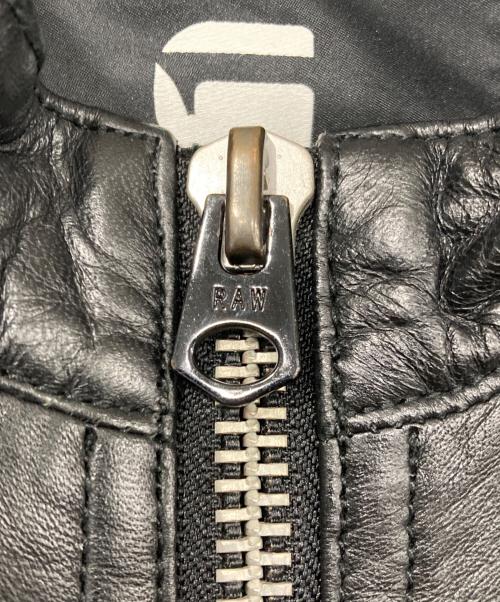 G-STAR RAW（ジースターロゥ）G-STAR RAW (ジースターロゥ) MOWER LEATHER JKT ブラック サイズ:Lの古着・服飾アイテム