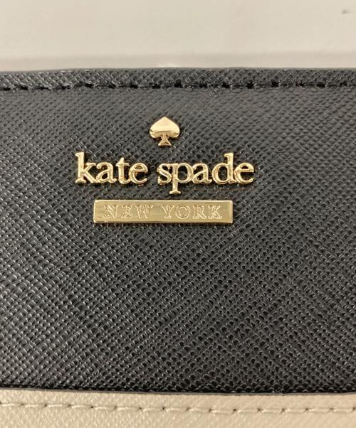 Kate Spade（ケイトスペード）Kate Spade (ケイトスペード) 長財布 ブラック×アイボリー 未使用品の古着・服飾アイテム