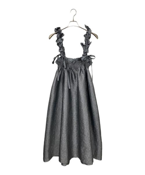 Bibiy.（ビビィ）Bibiy. (ビビィ) MIMI RIBBON SKIR シルバー サイズ:Fの古着・服飾アイテム
