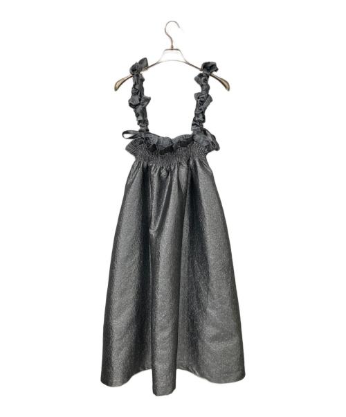 Bibiy.（ビビィ）Bibiy. (ビビィ) MIMI RIBBON SKIR シルバー サイズ:Fの古着・服飾アイテム