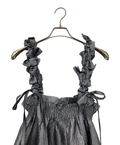 Bibiy.（ビビィ）Bibiy. (ビビィ) MIMI RIBBON SKIR シルバー サイズ:Fの古着・服飾アイテム