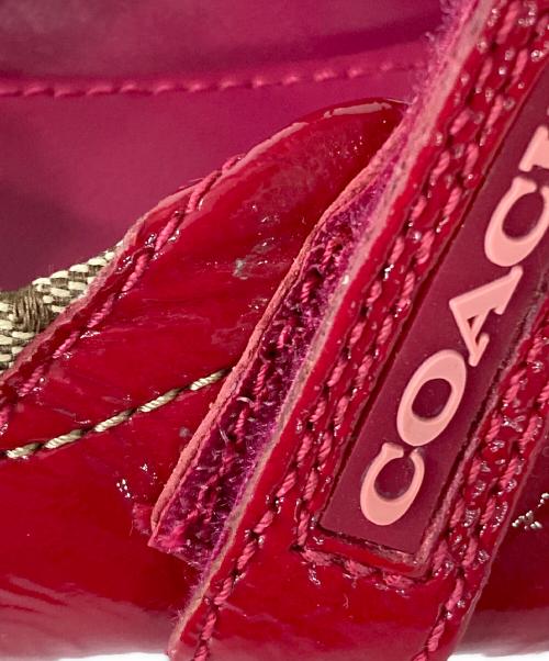 COACH（コーチ）COACH (コーチ) シグネチャーバレエパンプス ベージュ サイズ:8Bの古着・服飾アイテム