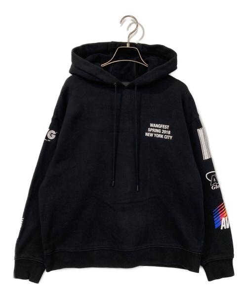 ALEXANDER WANG（アレキサンダー・ワン）ALEXANDER WANG (アレキサンダー・ワン) 裏起毛スウェットパーカー ブラック サイズ:XSの古着・服飾アイテム