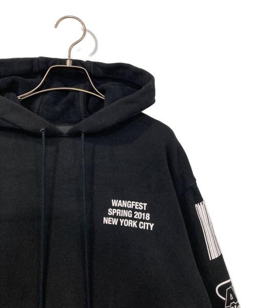 ALEXANDER WANG（アレキサンダー・ワン）ALEXANDER WANG (アレキサンダー・ワン) 裏起毛スウェットパーカー ブラック サイズ:XSの古着・服飾アイテム