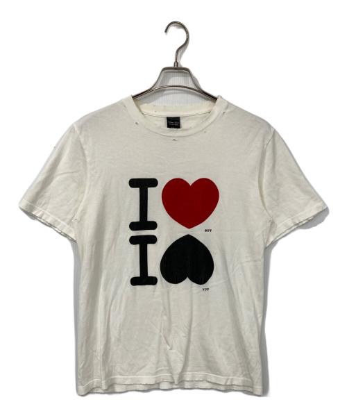 NUMBER (N)INE（ナンバーナイン）NUMBER (N)INE (ナンバーナイン) I Love But I Hate You グラフィックプリント半袖Tシャツ ブラック サイズ:2の古着・服飾アイテム