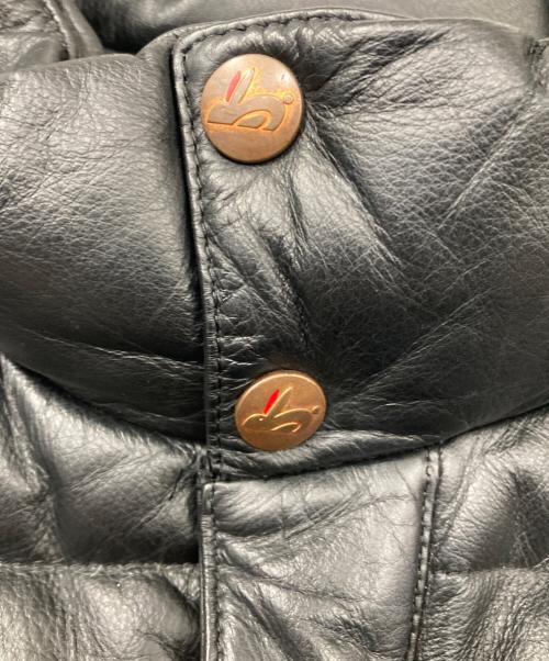 RED EAR（レッドイアー）RED EAR (レッドイアー) カウレザーダウンジャケット ブラック サイズ:Mの古着・服飾アイテム