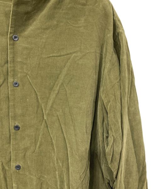 ka na ta（カナタ）Ka na ta (カナタ) ノーカラーコーデュロイシャツ オリーブ サイズ:All  for bodyの古着・服飾アイテム