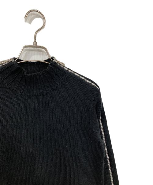 ARMANI EXCHANGE（アルマーニ エクスチェンジ）ARMANI EXCHANGE (アルマーニ エクスチェンジ) ジップデザインニット ブラック サイズ:XSの古着・服飾アイテム