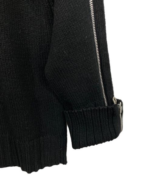 ARMANI EXCHANGE（アルマーニ エクスチェンジ）ARMANI EXCHANGE (アルマーニ エクスチェンジ) ジップデザインニット ブラック サイズ:XSの古着・服飾アイテム
