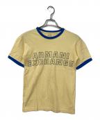 ARMANI EXCHANGEアルマーニ エクスチェンジ）の古着「リンガーTシャツ」｜イエロー×ブルー