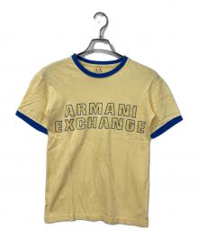 ARMANI EXCHANGE（アルマーニ エクスチェンジ）の古着「リンガーTシャツ」｜イエロー×ブルー
