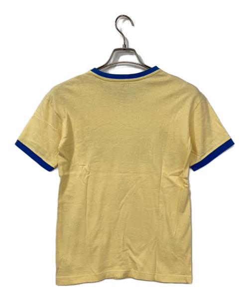 ARMANI EXCHANGE（アルマーニ エクスチェンジ）ARMANI EXCHANGE (アルマーニ エクスチェンジ) リンガーTシャツ イエロー×ブルー サイズ:XSの古着・服飾アイテム