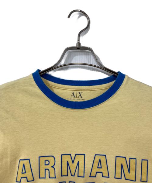 ARMANI EXCHANGE（アルマーニ エクスチェンジ）ARMANI EXCHANGE (アルマーニ エクスチェンジ) リンガーTシャツ イエロー×ブルー サイズ:XSの古着・服飾アイテム
