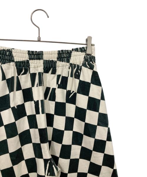 MM6 Maison Margiela（エムエムシックスメゾンマルジェラ）MM6 Maison Margiela (エムエムシックスメゾンマルジェラ) チェックスウェットパンツ アイボリー×グリーン サイズ:Sの古着・服飾アイテム