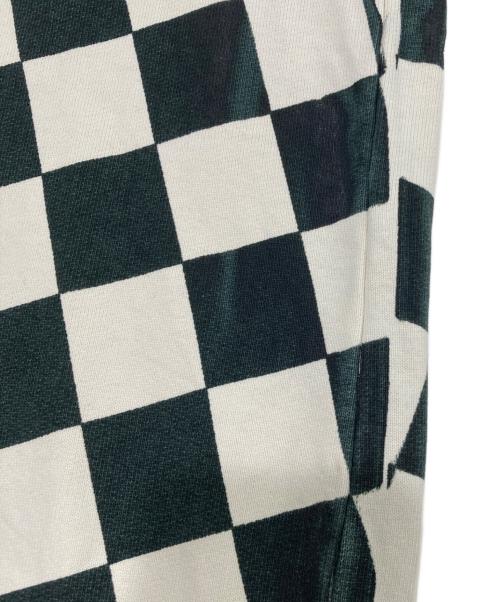 MM6 Maison Margiela（エムエムシックスメゾンマルジェラ）MM6 Maison Margiela (エムエムシックスメゾンマルジェラ) チェックスウェットパンツ アイボリー×グリーン サイズ:Sの古着・服飾アイテム