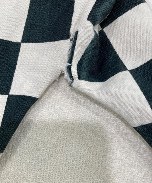 MM6 Maison Margiela（エムエムシックスメゾンマルジェラ）MM6 Maison Margiela (エムエムシックスメゾンマルジェラ) チェックスウェットパンツ アイボリー×グリーン サイズ:Sの古着・服飾アイテム