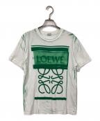 LOEWEロエベ）の古着「アナグラム ロゴプリントTシャツ」｜ホワイト×グリーン