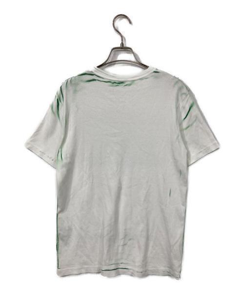 LOEWE（ロエベ）LOEWE (ロエベ) アナグラム ロゴプリントTシャツ ホワイト×グリーン サイズ:XSの古着・服飾アイテム