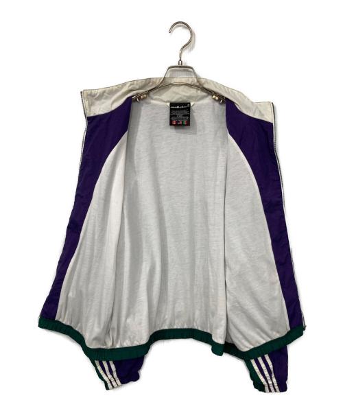 adidas（アディダス）adidas (アディダス) ナイロンジャケット パープル×グリーン サイズ:Lの古着・服飾アイテム