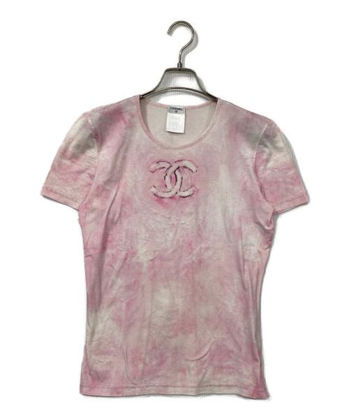 CHANEL（シャネル）CHANEL (シャネル) フロントココマークTシャツ ピンク サイズ:42の古着・服飾アイテム