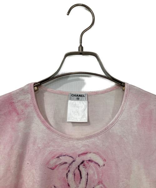 CHANEL（シャネル）CHANEL (シャネル) フロントココマークTシャツ ピンク サイズ:42の古着・服飾アイテム