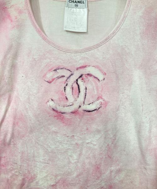 CHANEL（シャネル）CHANEL (シャネル) フロントココマークTシャツ ピンク サイズ:42の古着・服飾アイテム