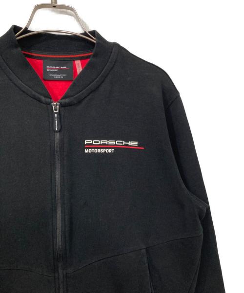 PORSCHE（ポルシェ）PORSCHE (ポルシェ) リブカラージャケット ブラック サイズ:Sの古着・服飾アイテム