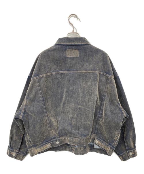 UNGRID（アングリッド）Ungrid (アングリッド) フロッキー起毛デニムジャケット インディゴ×ブラウン サイズ:Fの古着・服飾アイテム