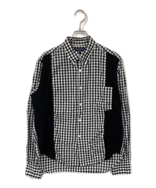 COMME des GARCONS HOMME（コムデギャルソン オム）COMME des GARCONS HOMME (コムデギャルソン オム) 07AW切替チェックシャツ グレー×ブラック サイズ:Sの古着・服飾アイテム