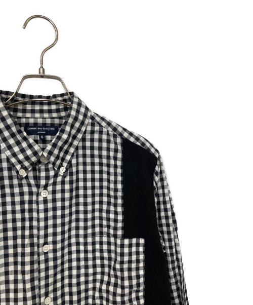COMME des GARCONS HOMME（コムデギャルソン オム）COMME des GARCONS HOMME (コムデギャルソン オム) 07AW切替チェックシャツ グレー×ブラック サイズ:Sの古着・服飾アイテム