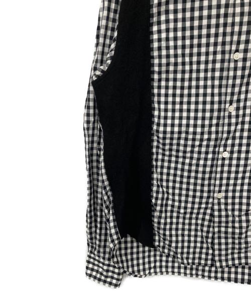COMME des GARCONS HOMME（コムデギャルソン オム）COMME des GARCONS HOMME (コムデギャルソン オム) 07AW切替チェックシャツ グレー×ブラック サイズ:Sの古着・服飾アイテム