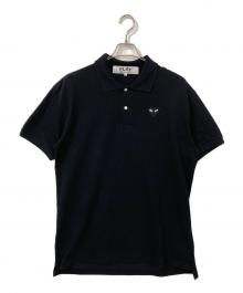 PLAY COMME des GARCONS（プレイコムデギャルソン）の古着「ハートワッペンポロシャツ」｜ブラック