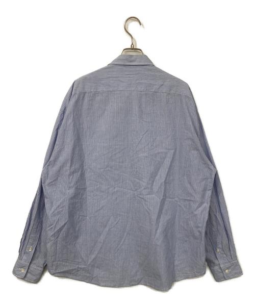 Porter Classic（ポータークラシック）Porter Classic (ポータークラシック) ROLL UP STRIPE SHIRT/ロールアップストライプシャツ ブルー サイズ:Lの古着・服飾アイテム