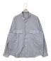 Porter Classic（ポータークラシック）の古着「ROLL UP STRIPE SHIRT/ロールアップストライプシャツ」｜ブルー