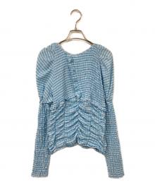 MAISON SPECIAL（メゾンスペシャル）の古着「2way Puff Sleeves Gathered Blouse」｜ブルー