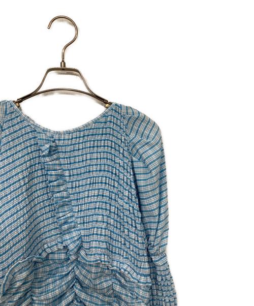 MAISON SPECIAL（メゾンスペシャル）MAISON SPECIAL (メゾンスペシャル) 2way Puff Sleeves Gathered Blouse ブルー サイズ:FREEの古着・服飾アイテム
