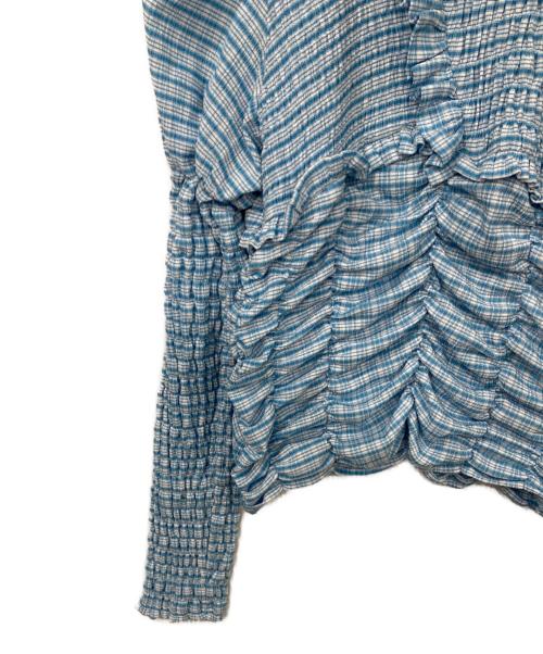 MAISON SPECIAL（メゾンスペシャル）MAISON SPECIAL (メゾンスペシャル) 2way Puff Sleeves Gathered Blouse ブルー サイズ:FREEの古着・服飾アイテム