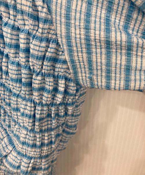MAISON SPECIAL（メゾンスペシャル）MAISON SPECIAL (メゾンスペシャル) 2way Puff Sleeves Gathered Blouse ブルー サイズ:FREEの古着・服飾アイテム
