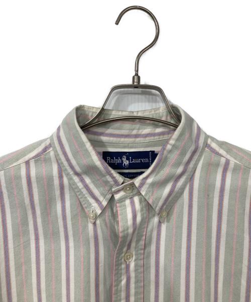 RALPH LAUREN（ラルフローレン）RALPH LAUREN (ラルフローレン) ストライプシャツ グリーン サイズ:XLの古着・服飾アイテム
