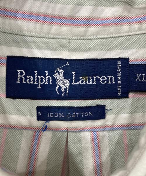 RALPH LAUREN（ラルフローレン）RALPH LAUREN (ラルフローレン) ストライプシャツ グリーン サイズ:XLの古着・服飾アイテム